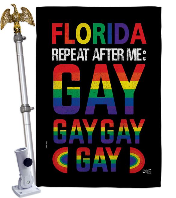 Florida Repeat After Me Gay - Support Inspirational Vertical Impressions Decorative Flags HG141314 Made In USA - Image 20