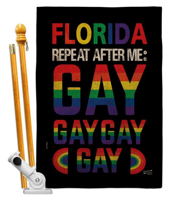 Florida Repeat After Me Gay - Support Inspirational Vertical Impressions Decorative Flags HG141314 Made In USA - Image 26
