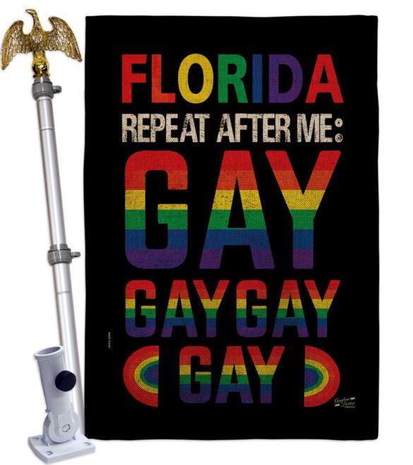 Florida Repeat After Me Gay - Support Inspirational Vertical Impressions Decorative Flags HG141314 Made In USA - Image 41