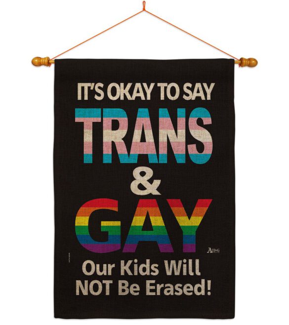Gay Trans Rights - Support Inspirational Vertical Impressions Decorative Flags HG141315 Made In USA - Image 42
