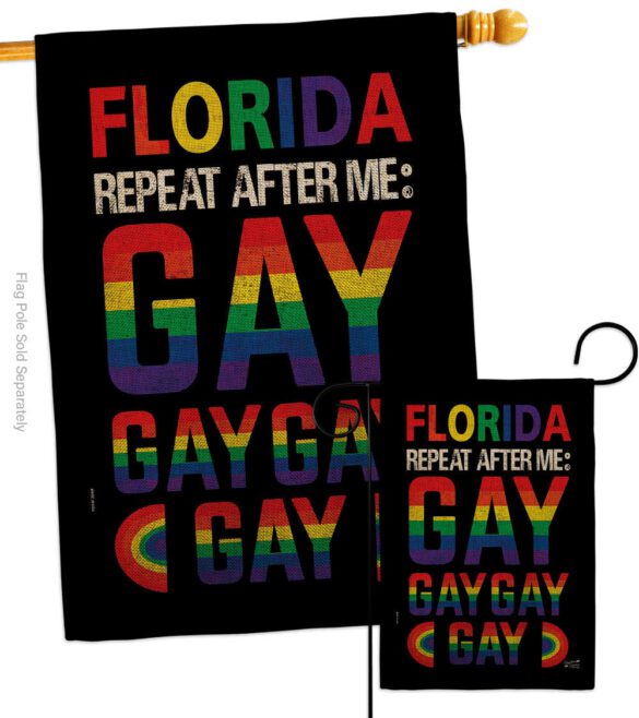Florida Repeat After Me Gay - Support Inspirational Vertical Impressions Decorative Flags HG141314 Made In USA - Image 24