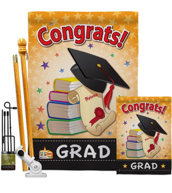 Congrats Grad - School & Education Special Occasion Vertical Impressions Decorative Flags HG115064 Made In USA - Image 6