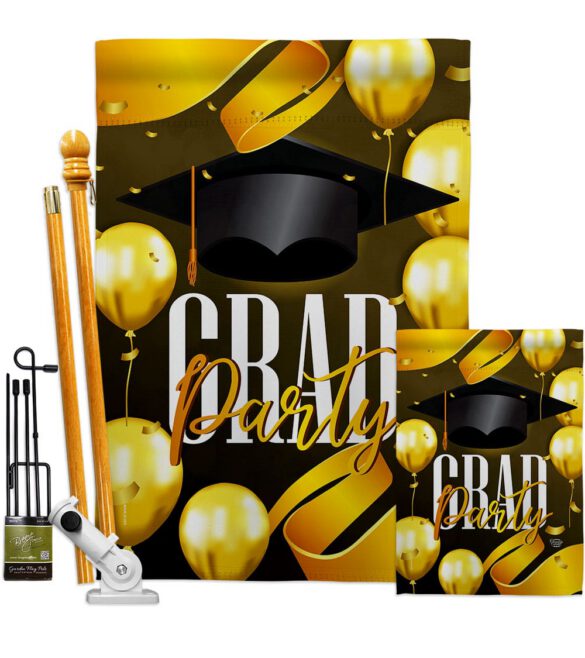 Grad Party - School & Education Special Occasion Vertical Impressions Decorative Flags HG192603 Made In USA - Image 6