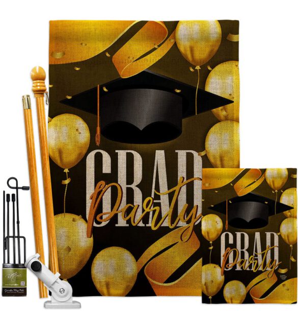 Grad Party - School & Education Special Occasion Vertical Impressions Decorative Flags HG192603 Made In USA - Image 16