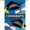 Congrats - School & Education Special Occasion Vertical Applique Decorative Flags HG115048