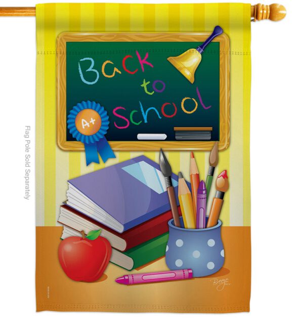 Back to School - School & Education Special Occasion Vertical Impressions Decorative Flags HG115074 Imported - Image 3