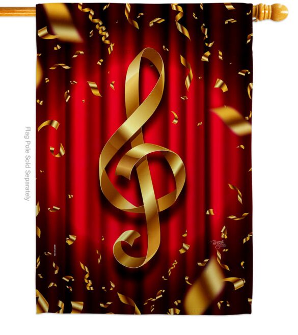 Clef - School & Education Special Occasion Vertical Impressions Decorative Flags HG115244 Made In USA - Image 2