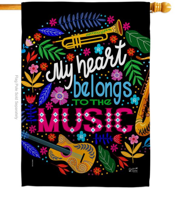 Belongs to Music - School & Education Special Occasion Vertical Impressions Decorative Flags HG137195 Made In USA - Image 2