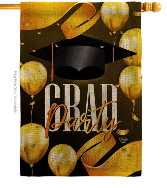 Grad Party - School & Education Special Occasion Vertical Impressions Decorative Flags HG192603 Made In USA - Image 12