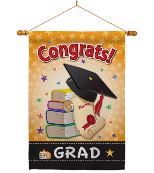 Congrats Grad - School & Education Special Occasion Vertical Impressions Decorative Flags HG115064 Made In USA - Image 14