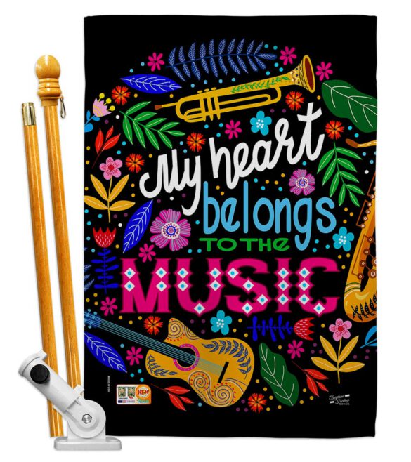 Belongs to Music - School & Education Special Occasion Vertical Impressions Decorative Flags HG137195 Made In USA - Image 5