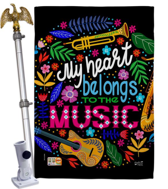 Belongs to Music - School & Education Special Occasion Vertical Impressions Decorative Flags HG137195 Made In USA - Image 9