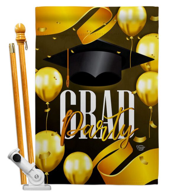 Grad Party - School & Education Special Occasion Vertical Impressions Decorative Flags HG192603 Made In USA - Image 5