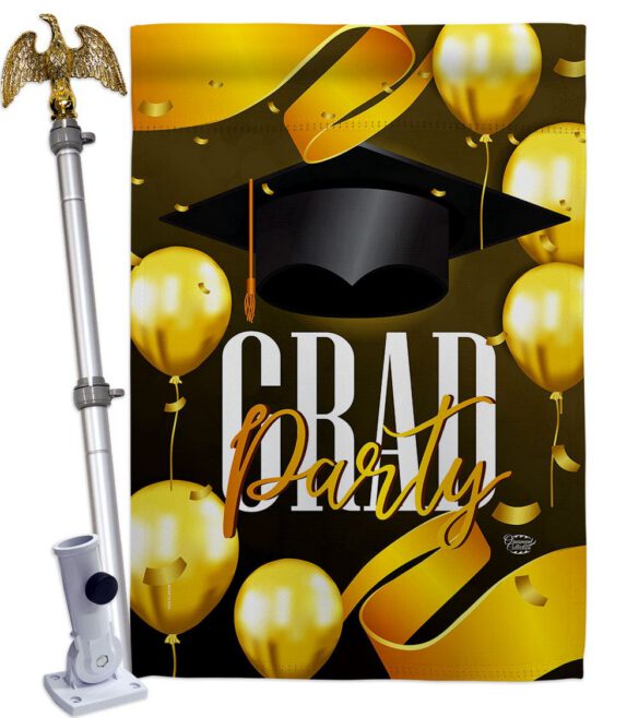 Grad Party - School & Education Special Occasion Vertical Impressions Decorative Flags HG192603 Made In USA - Image 9