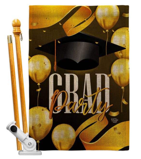 Grad Party - School & Education Special Occasion Vertical Impressions Decorative Flags HG192603 Made In USA - Image 15
