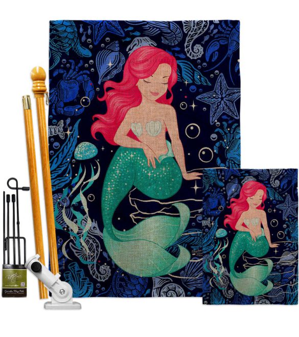 Beautiful Mermaid - Sea Animals Coastal Vertical Impressions Decorative Flags HG137622 Made In USA - Image 18