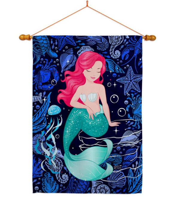 Beautiful Mermaid - Sea Animals Coastal Vertical Impressions Decorative Flags HG137622 Made In USA - Image 12