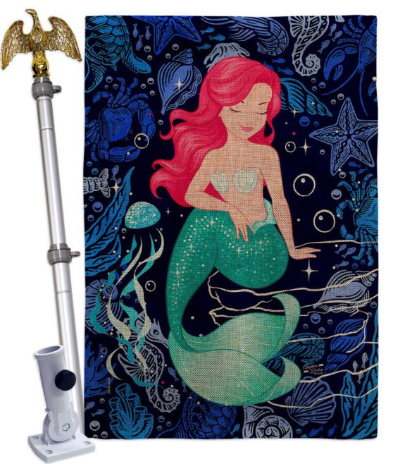 Beautiful Mermaid - Sea Animals Coastal Vertical Impressions Decorative Flags HG137622 Made In USA - Image 23