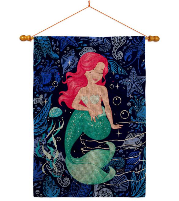 Beautiful Mermaid - Sea Animals Coastal Vertical Impressions Decorative Flags HG137622 Made In USA - Image 24