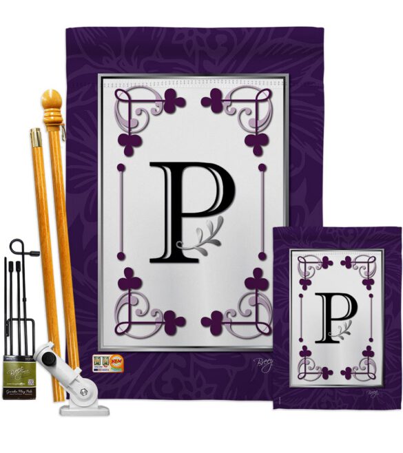Classic P Initial - Simply Beauty Interests Vertical Impressions Decorative Flags HG130016 Made In USA - Image 6