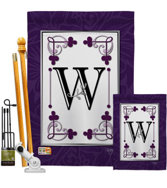 Classic W Initial - Simply Beauty Interests Vertical Impressions Decorative Flags HG130023 Made In USA - Image 6