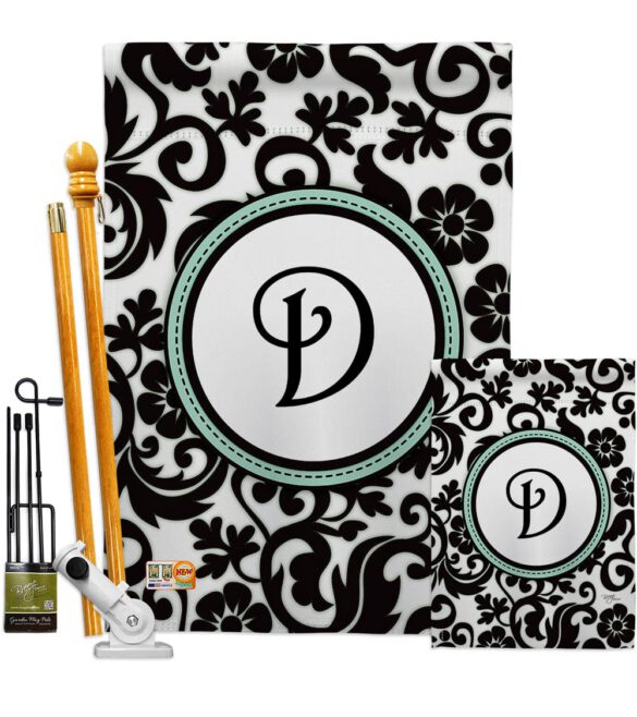 Damask D Initial - Simply Beauty Interests Vertical Impressions Decorative Flags HG130056 Made In USA - Image 6