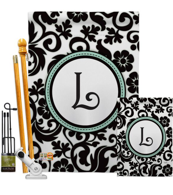 Damask L Initial - Simply Beauty Interests Vertical Impressions Decorative Flags HG130064 Made In USA - Image 6