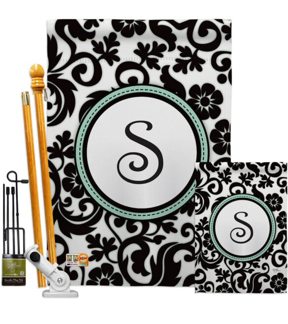 Damask S Initial - Simply Beauty Interests Vertical Impressions Decorative Flags HG130071 Made In USA - Image 6