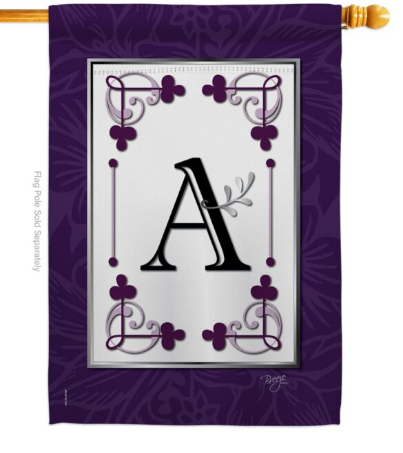 Classic A Initial - Simply Beauty Interests Vertical Impressions Decorative Flags HG130001 Made In USA - Image 2