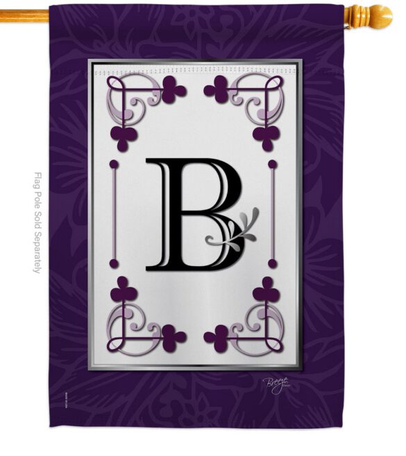Classic B Initial - Simply Beauty Interests Vertical Impressions Decorative Flags HG130002 Made In USA - Image 2