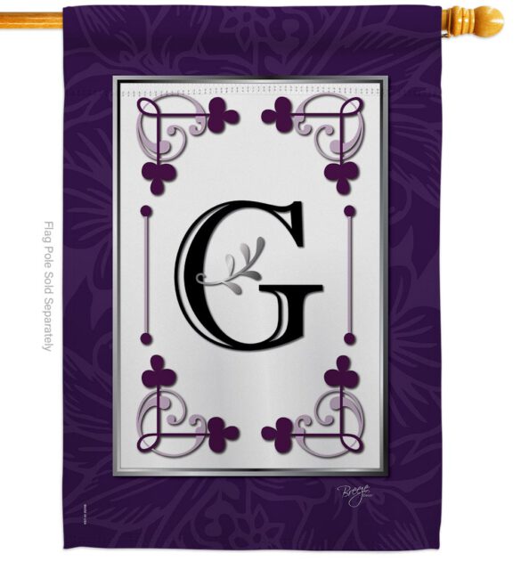 Classic G Initial - Simply Beauty Interests Vertical Impressions Decorative Flags HG130007 Made In USA - Image 2