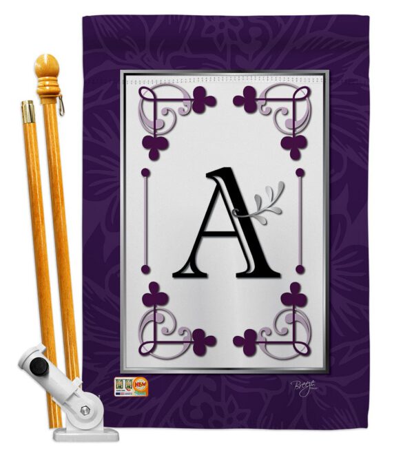 Classic A Initial - Simply Beauty Interests Vertical Impressions Decorative Flags HG130001 Made In USA - Image 5