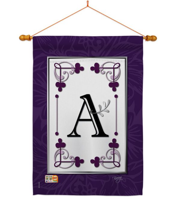 Classic A Initial - Simply Beauty Interests Vertical Impressions Decorative Flags HG130001 Made In USA - Image 14