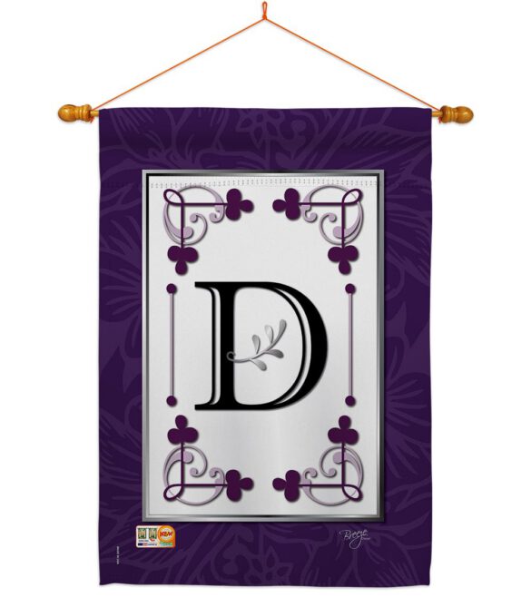 Classic D Initial - Simply Beauty Interests Vertical Impressions Decorative Flags HG130004 Made In USA - Image 14
