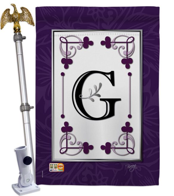 Classic G Initial - Simply Beauty Interests Vertical Impressions Decorative Flags HG130007 Made In USA - Image 13