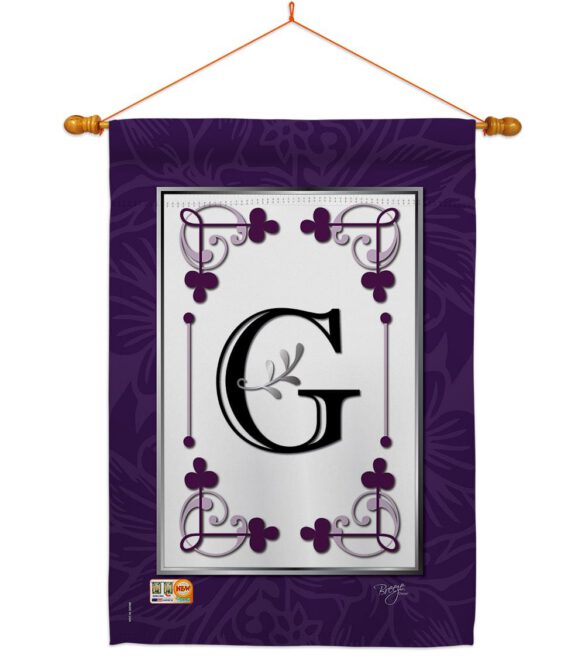 Classic G Initial - Simply Beauty Interests Vertical Impressions Decorative Flags HG130007 Made In USA - Image 14