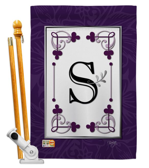 Classic S Initial - Simply Beauty Interests Vertical Impressions Decorative Flags HG130019 Made In USA - Image 5