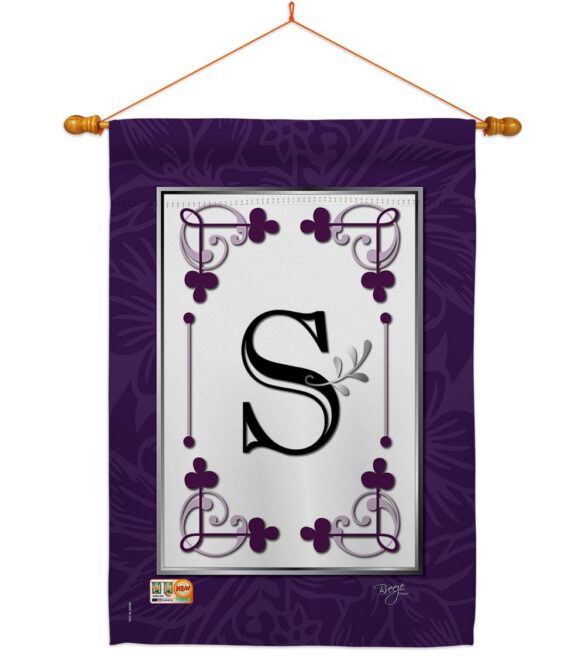 Classic S Initial - Simply Beauty Interests Vertical Impressions Decorative Flags HG130019 Made In USA - Image 14