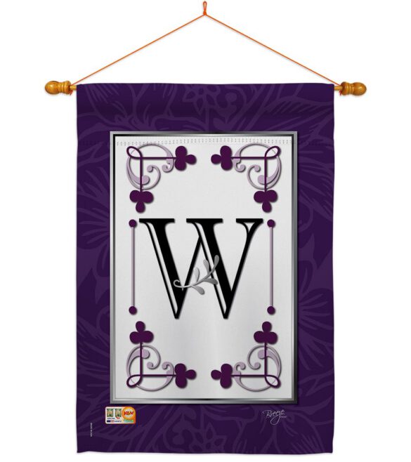Classic W Initial - Simply Beauty Interests Vertical Impressions Decorative Flags HG130023 Made In USA - Image 14