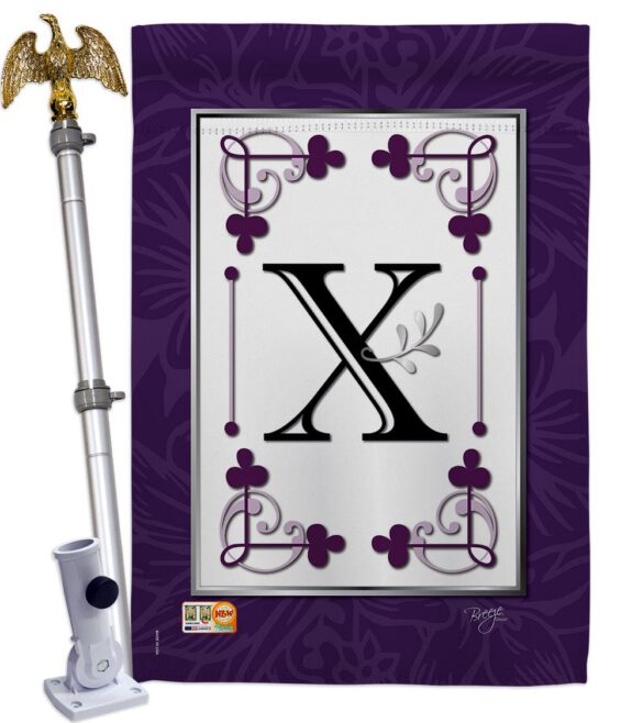 Classic X Initial - Simply Beauty Interests Vertical Impressions Decorative Flags HG130024 Made In USA - Image 13