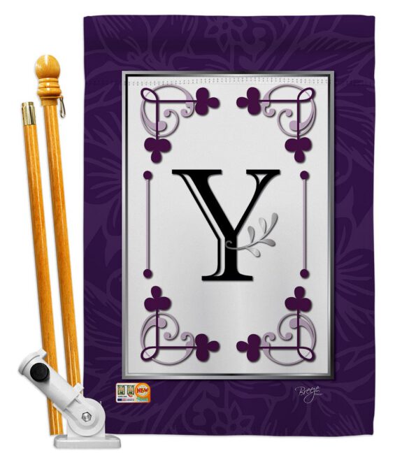 Classic Y Initial - Simply Beauty Interests Vertical Impressions Decorative Flags HG130025 Made In USA - Image 5