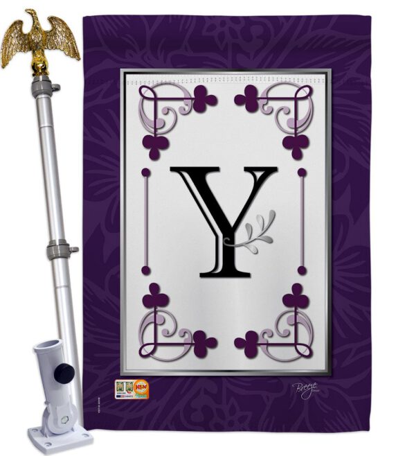 Classic Y Initial - Simply Beauty Interests Vertical Impressions Decorative Flags HG130025 Made In USA - Image 13