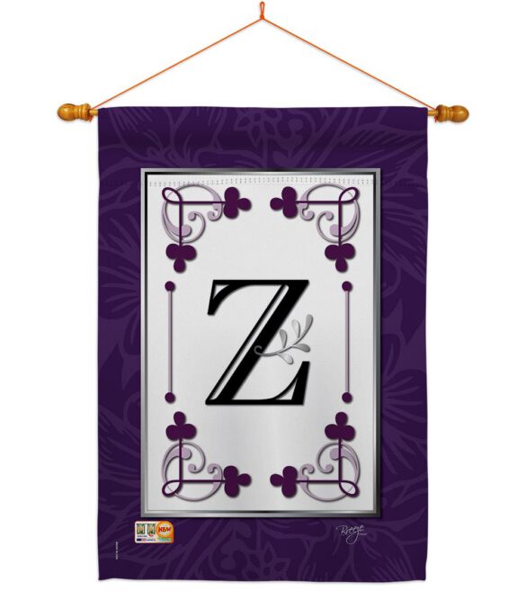 Classic Z Initial - Simply Beauty Interests Vertical Impressions Decorative Flags HG130026 Made In USA - Image 14