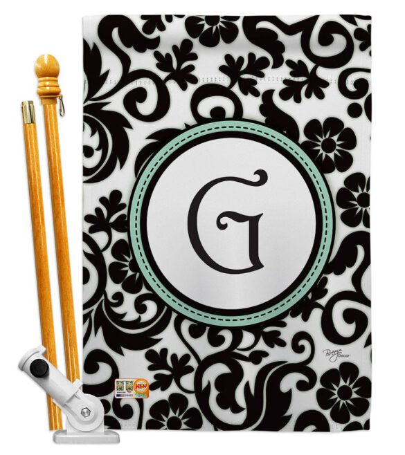 Damask G Initial - Simply Beauty Interests Vertical Impressions Decorative Flags HG130059 Made In USA - Image 5