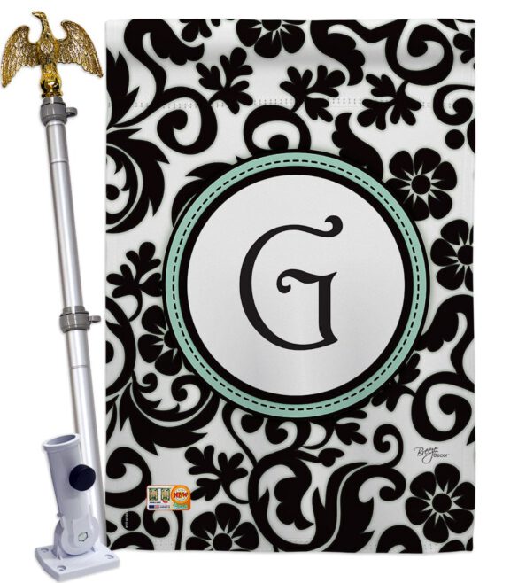Damask G Initial - Simply Beauty Interests Vertical Impressions Decorative Flags HG130059 Made In USA - Image 13