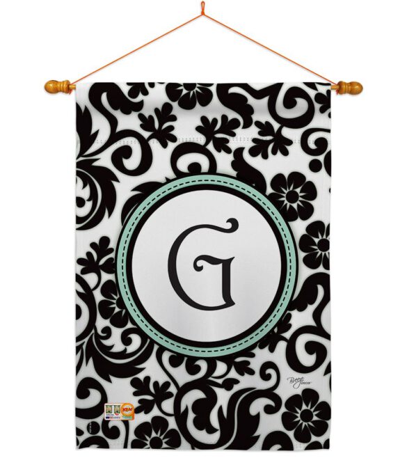 Damask G Initial - Simply Beauty Interests Vertical Impressions Decorative Flags HG130059 Made In USA - Image 14