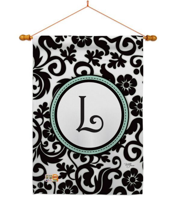 Damask L Initial - Simply Beauty Interests Vertical Impressions Decorative Flags HG130064 Made In USA - Image 14