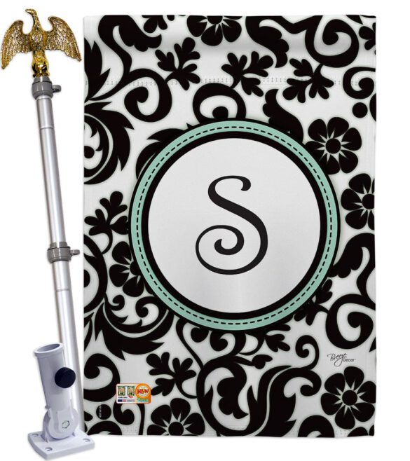 Damask S Initial - Simply Beauty Interests Vertical Impressions Decorative Flags HG130071 Made In USA - Image 13