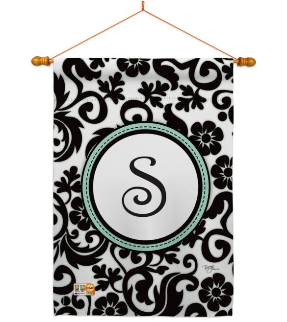 Damask S Initial - Simply Beauty Interests Vertical Impressions Decorative Flags HG130071 Made In USA - Image 14
