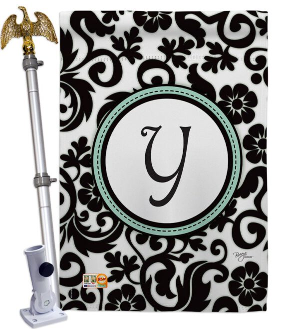 Damask Y Initial - Simply Beauty Interests Vertical Impressions Decorative Flags HG130077 Made In USA - Image 13